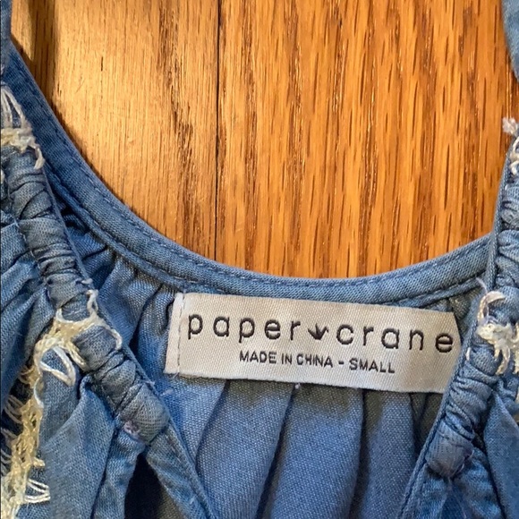 Paper Crane Blue Blouse with Detail - Picture 3 of 5